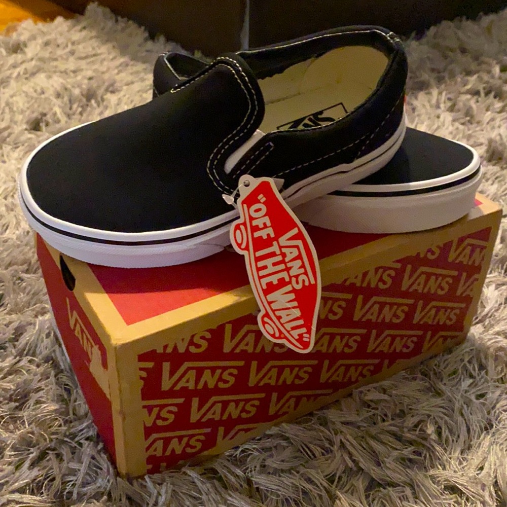 Toddler Black Classic Slip-on Vans
